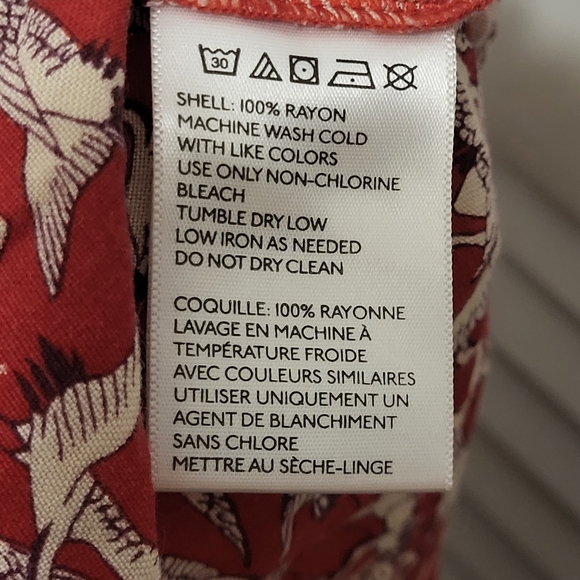 Urban Outfitters Kimchi Blue Women's Skirt Small Red With Cranes EUC - Picture 5 of 6